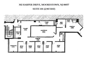 302 Harper Dr, Moorestown, NJ for lease Floor Plan- Image 1 of 1