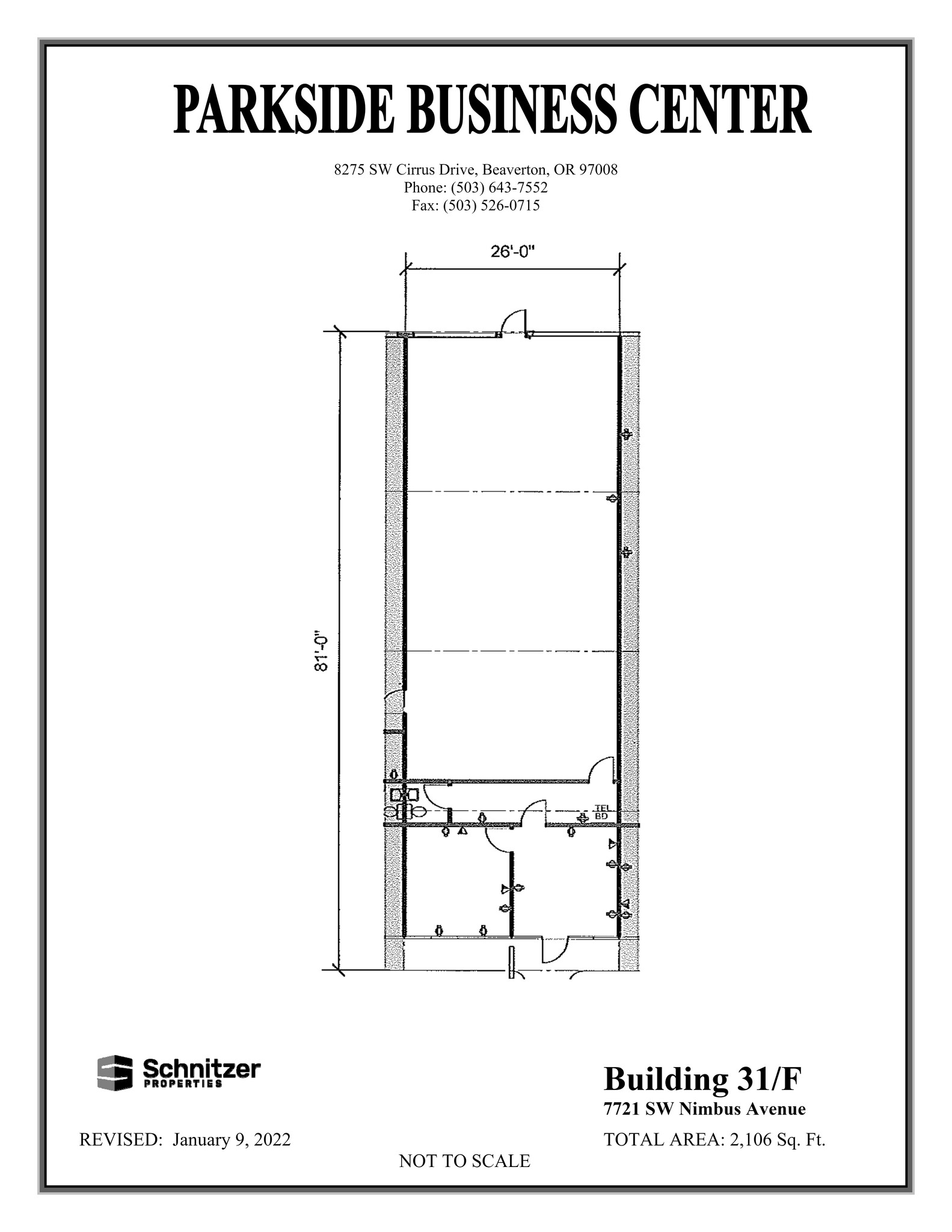 8362-8380 SW Nimbus Ave, Beaverton, OR for lease Site Plan- Image 1 of 2