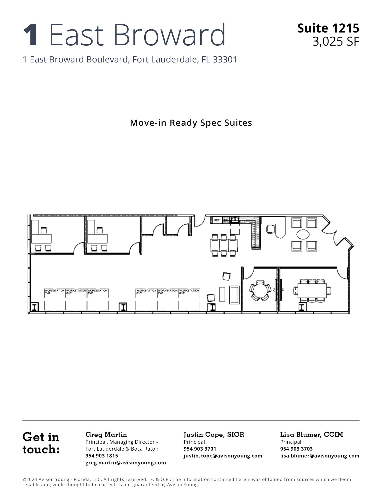1 E Broward Blvd, Fort Lauderdale, FL for lease Floor Plan- Image 1 of 1