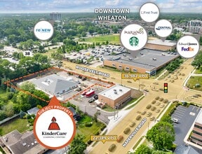 222 W Roosevelt Rd, Wheaton, IL - AERIAL  map view - Image1