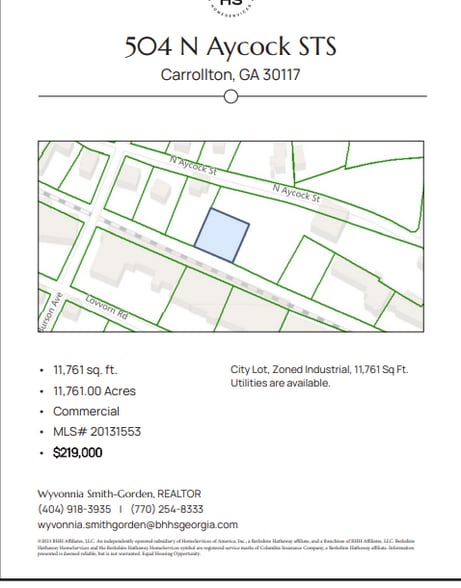 504 N Aycock St, Carrollton, GA for sale - Plat Map - Image 3 of 3