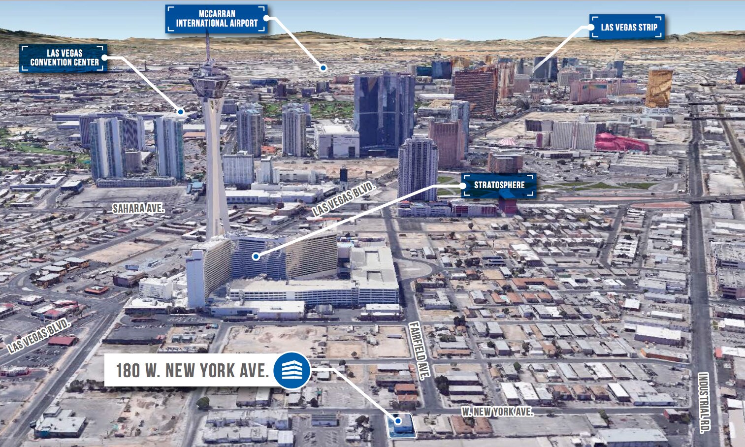 180 W New York Ave, Las Vegas, NV for sale Aerial- Image 1 of 1
