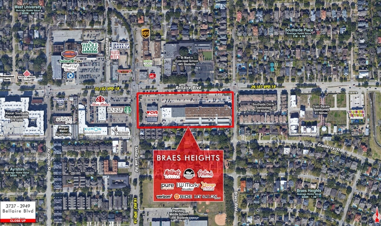 3903 Bellaire Blvd, Houston, TX for sale Aerial- Image 1 of 1