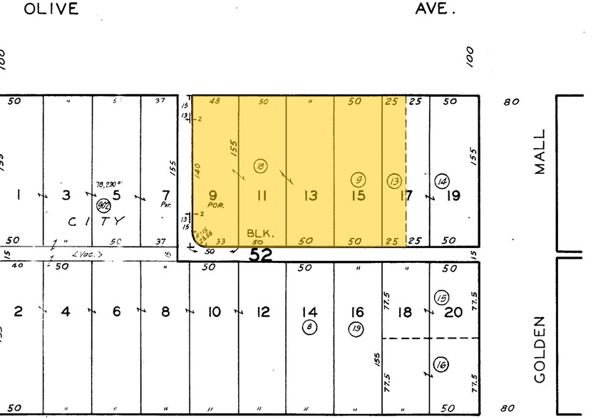 237-245 E Olive Ave, Burbank, CA for lease - Plat Map - Image 3 of 3