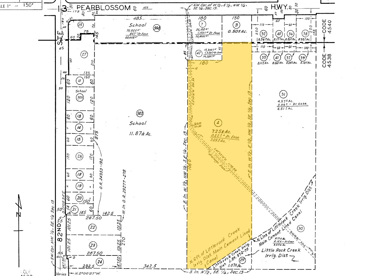 8314 Pearblossom Hwy, Littlerock, CA for sale Plat Map- Image 1 of 1
