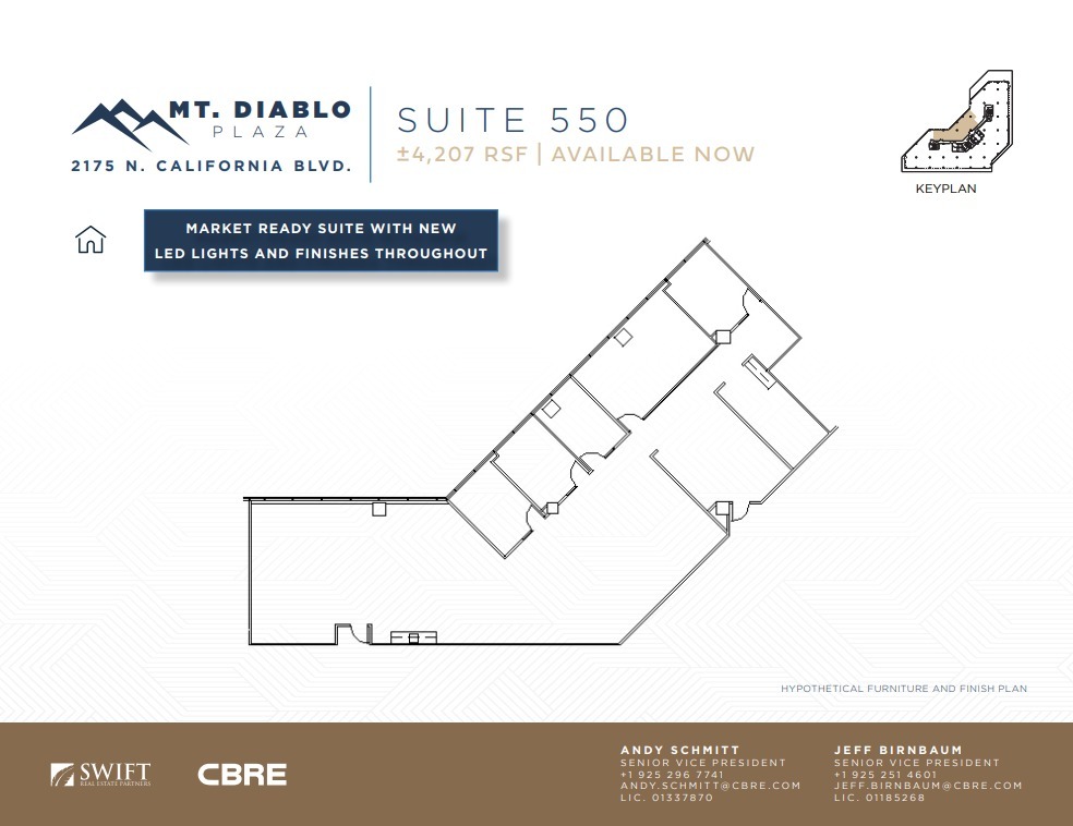 2175 N California Blvd, Walnut Creek, CA for lease Floor Plan- Image 1 of 1