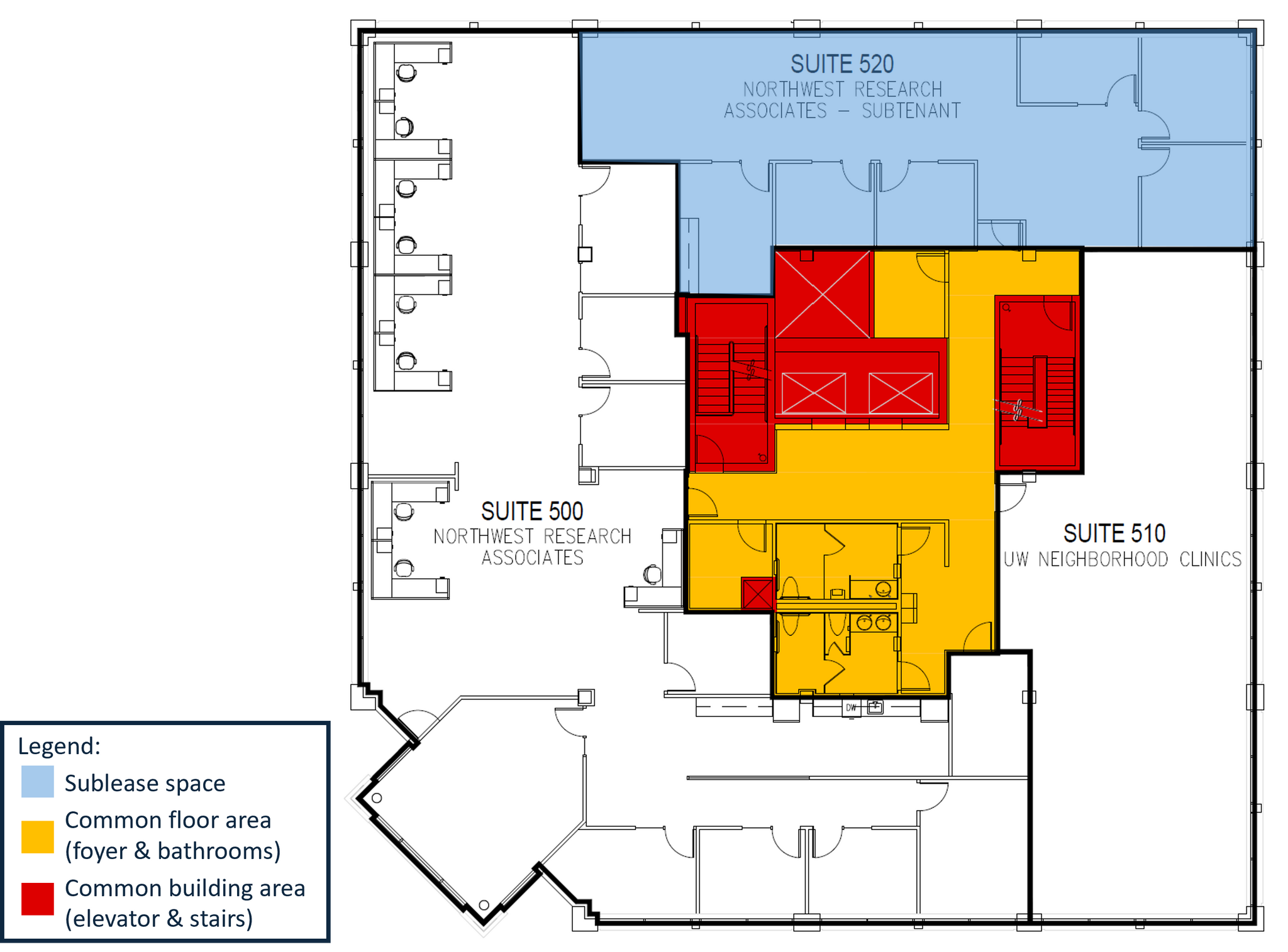 1100 NE 45th St, Seattle, WA for lease Floor Plan- Image 1 of 2