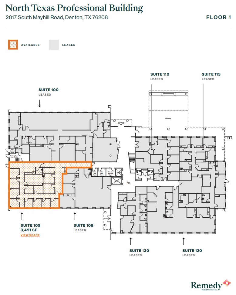 2817 S Mayhill Rd, Denton, TX for lease Floor Plan- Image 1 of 2