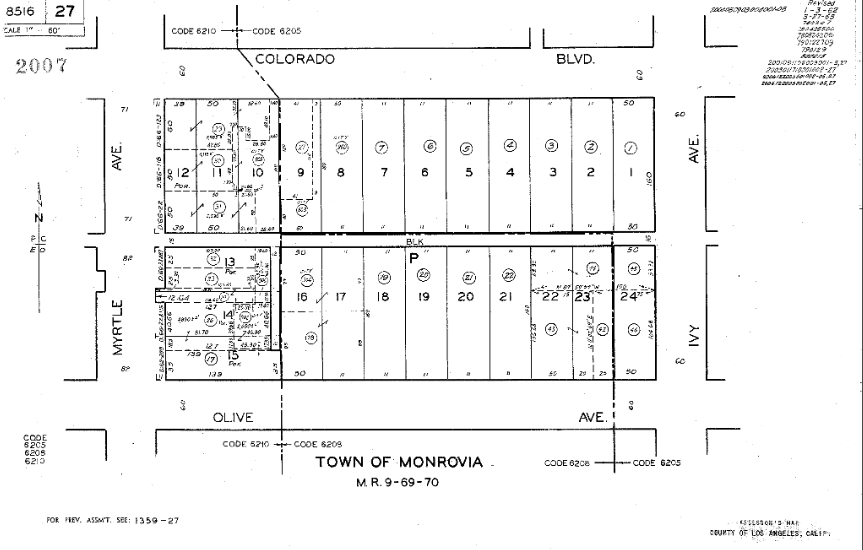 123 E Olive Ave, Monrovia, CA for sale - Plat Map - Image 3 of 3