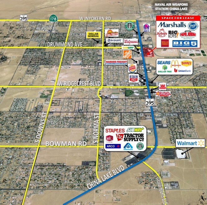700890 N China Lake Blvd, Ridgecrest, CA, 93555 Retail Space For