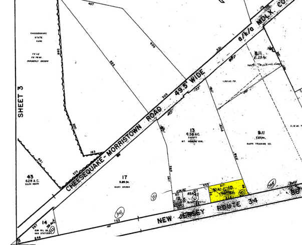 391-393 State Route 34, Matawan, NJ for sale Plat Map- Image 1 of 1