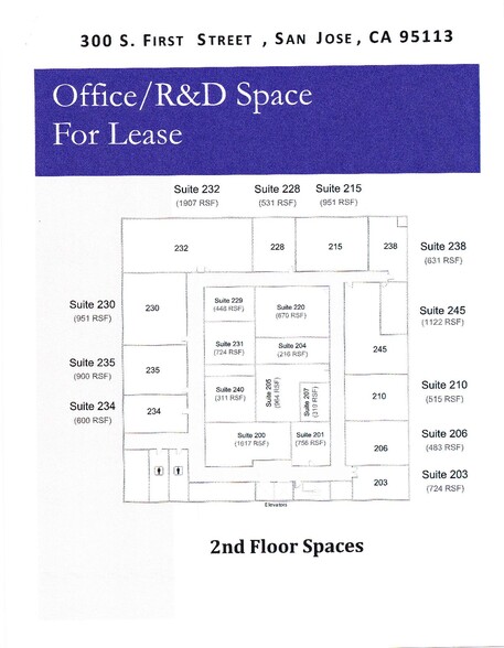 300-322 S 1st St, San Jose, CA for lease - Floor Plan - Image 3 of 4