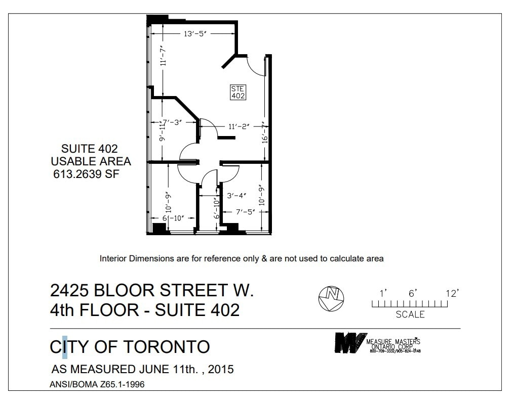 2425 Bloor St W, Toronto, ON for lease Floor Plan- Image 1 of 1