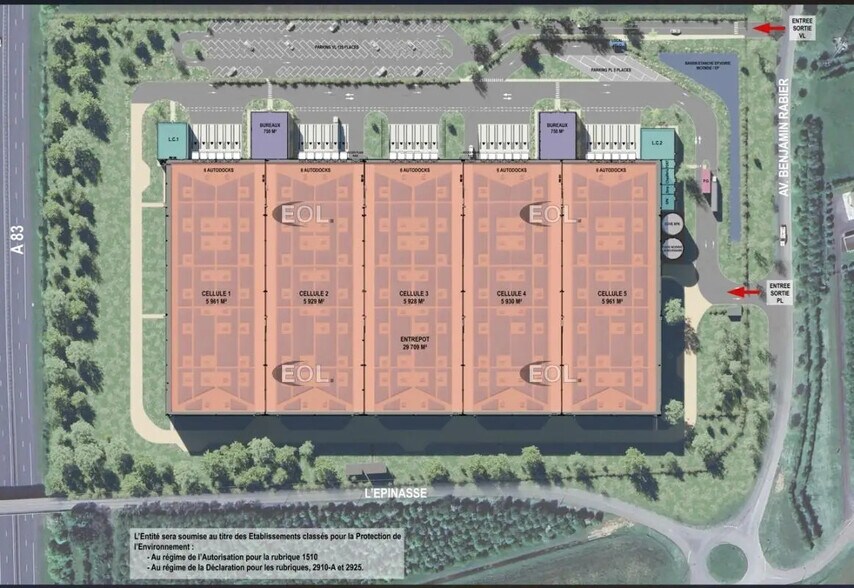 Industrial in Sainte-Hermine for lease - Site Plan - Image 2 of 2
