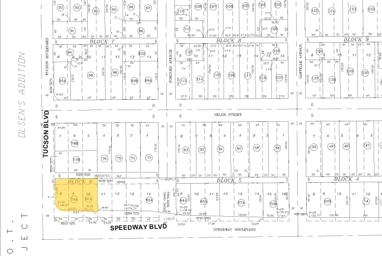 2511 E Speedway Blvd, Tucson, AZ for lease - Plat Map - Image 2 of 3
