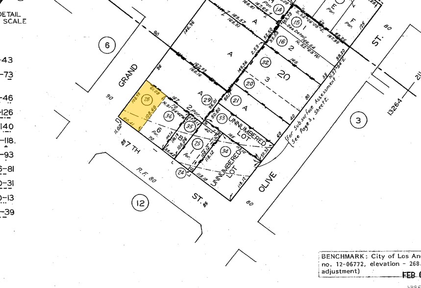 529 W 7th St, Los Angeles, CA for lease - Plat Map - Image 2 of 6