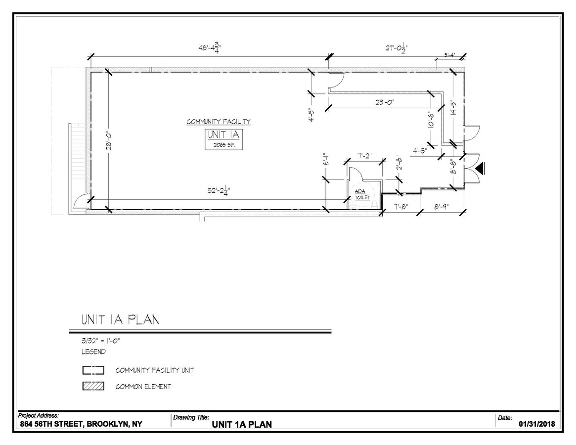 864 56th St, Brooklyn, NY 11220 - Unit 1A -  - Floor Plan - Image 1 of 1