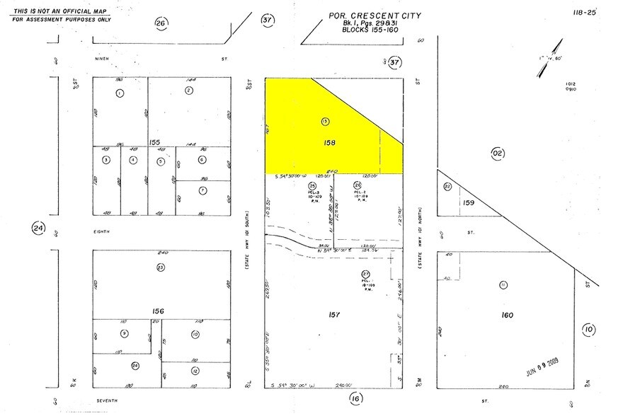 895 L St, Crescent City, CA for sale - Plat Map - Image 1 of 1