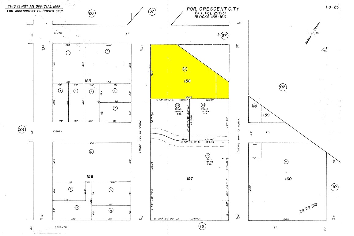 895 L St, Crescent City, CA for sale Plat Map- Image 1 of 1