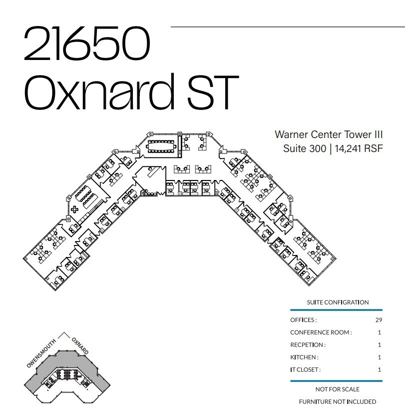 21600 Oxnard St, Woodland Hills, CA for lease Typical Floor Plan- Image 1 of 1