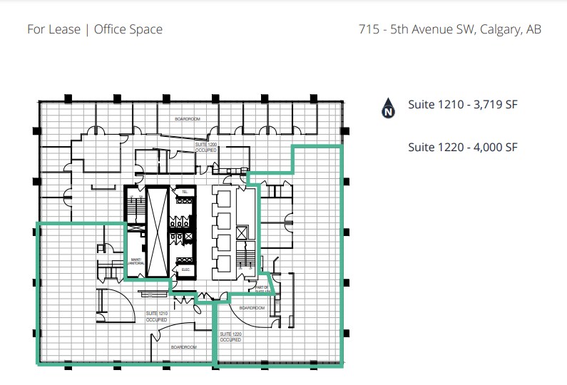 715 5 Av SW, Calgary, AB for lease Floor Plan- Image 1 of 1