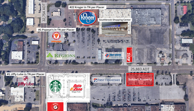 1277 E Shelby Dr, Memphis, TN - aerial  map view