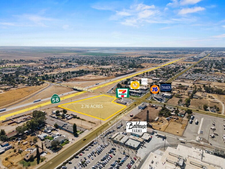 1 E Brundage Ln, Bakersfield, CA for sale - Aerial - Image 2 of 3