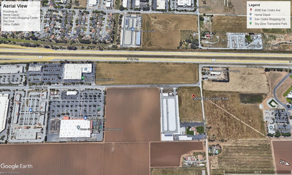 9090-9096 San Ysidro Ave, Gilroy, CA for sale - Aerial - Image 1 of 5