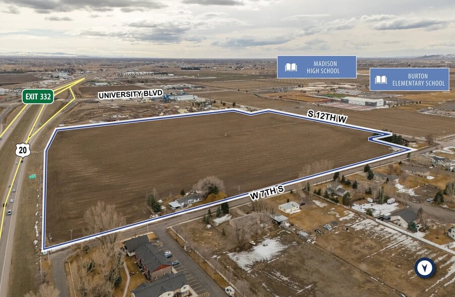1025 W 7th S, Rexburg, ID for sale - Aerial - Image 3 of 5