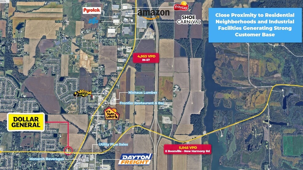 4224 E Boonville New Harmony Rd, Evansville, IN for sale - Aerial - Image 3 of 4