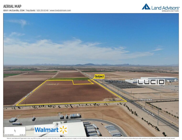 SEC Peters Road & Thornton Road, Casa Grande, AZ for sale - Aerial - Image 1 of 2