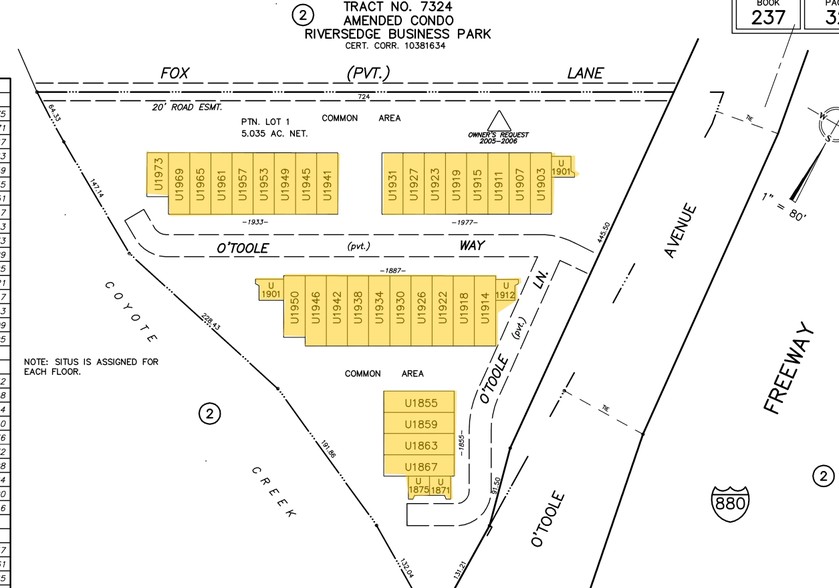 1912-1950 Otoole Way, San Jose, CA for sale - Plat Map - Image 3 of 72