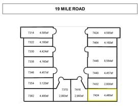 7314-7515 19 Mile Rd, Sterling Heights, MI for lease Floor Plan- Image 2 of 2