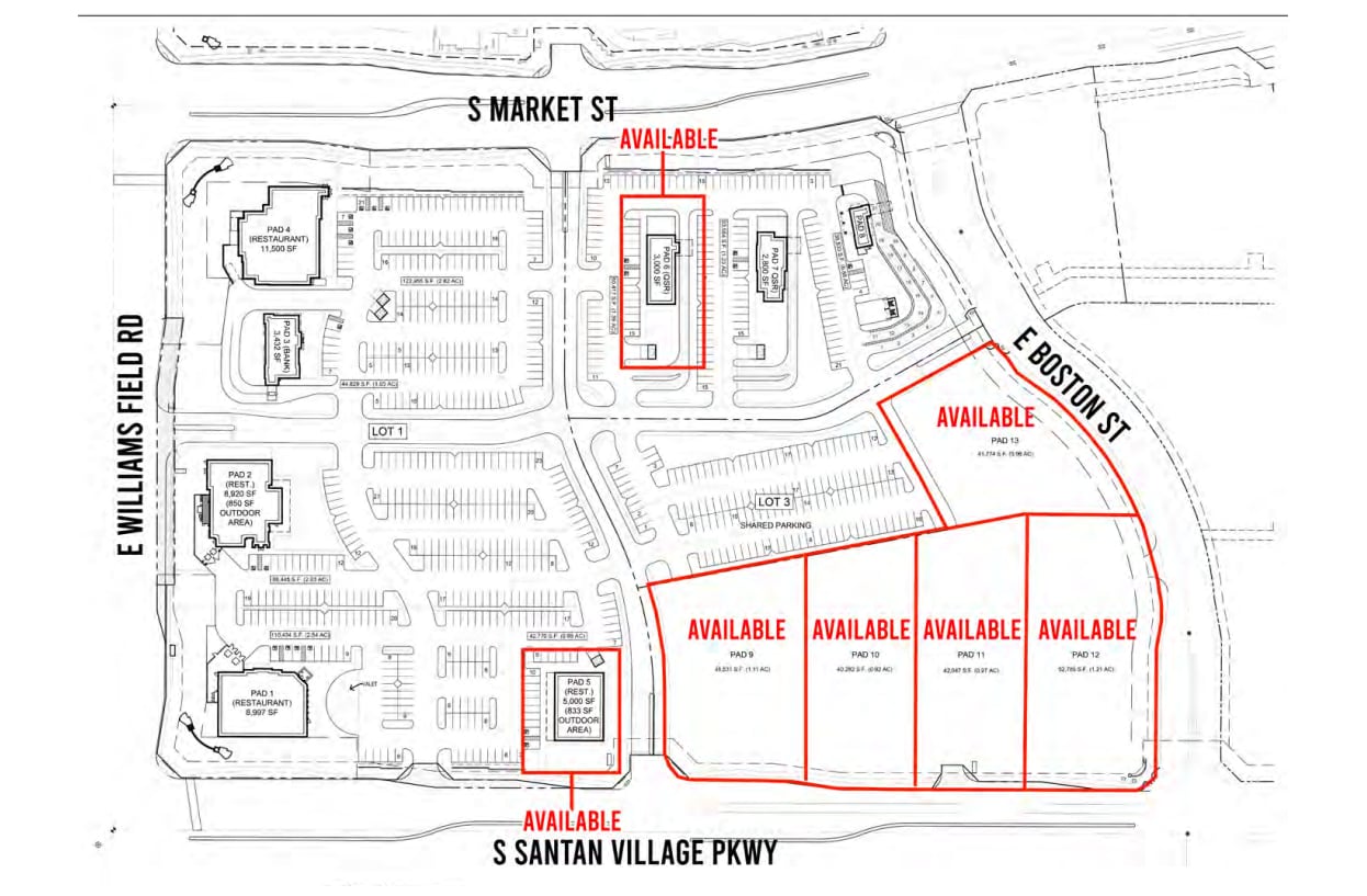 SEC E Williams Fld Rd & S Santan Village Pkwy, Gilbert, AZ for lease Building Photo- Image 1 of 2