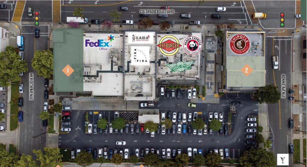 1687-1739 E Colorado Blvd, Pasadena, CA for lease - Aerial - Image 2 of 10