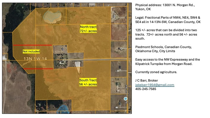 13001 N Morgan Rd, Yukon, OK for sale Aerial- Image 1 of 10