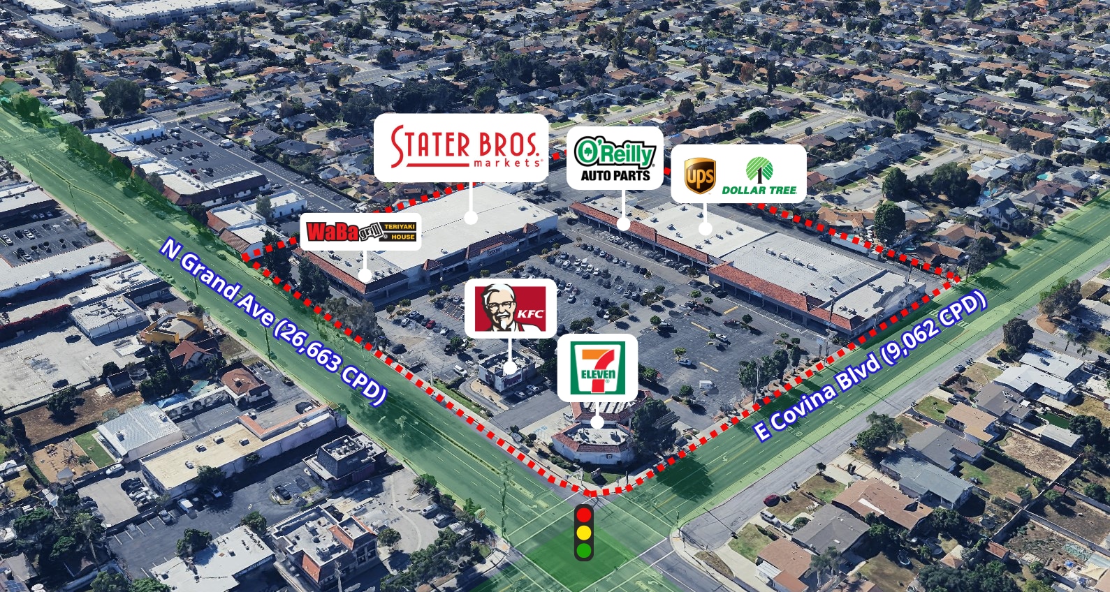 1001-1075 N Grand Ave, Covina, CA for lease Aerial- Image 1 of 4