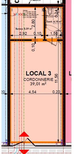 Retail in Joué-lès-Tours for lease - Floor Plan - Image 2 of 2
