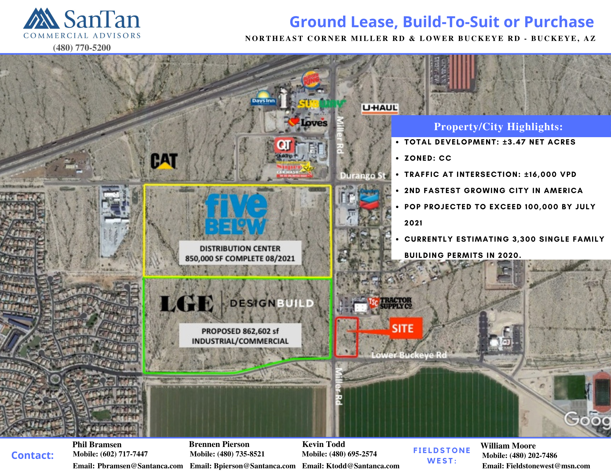 NEC Miller Rd & Lower Buckeye Rd, Buckeye, AZ for sale Aerial- Image 1 of 1