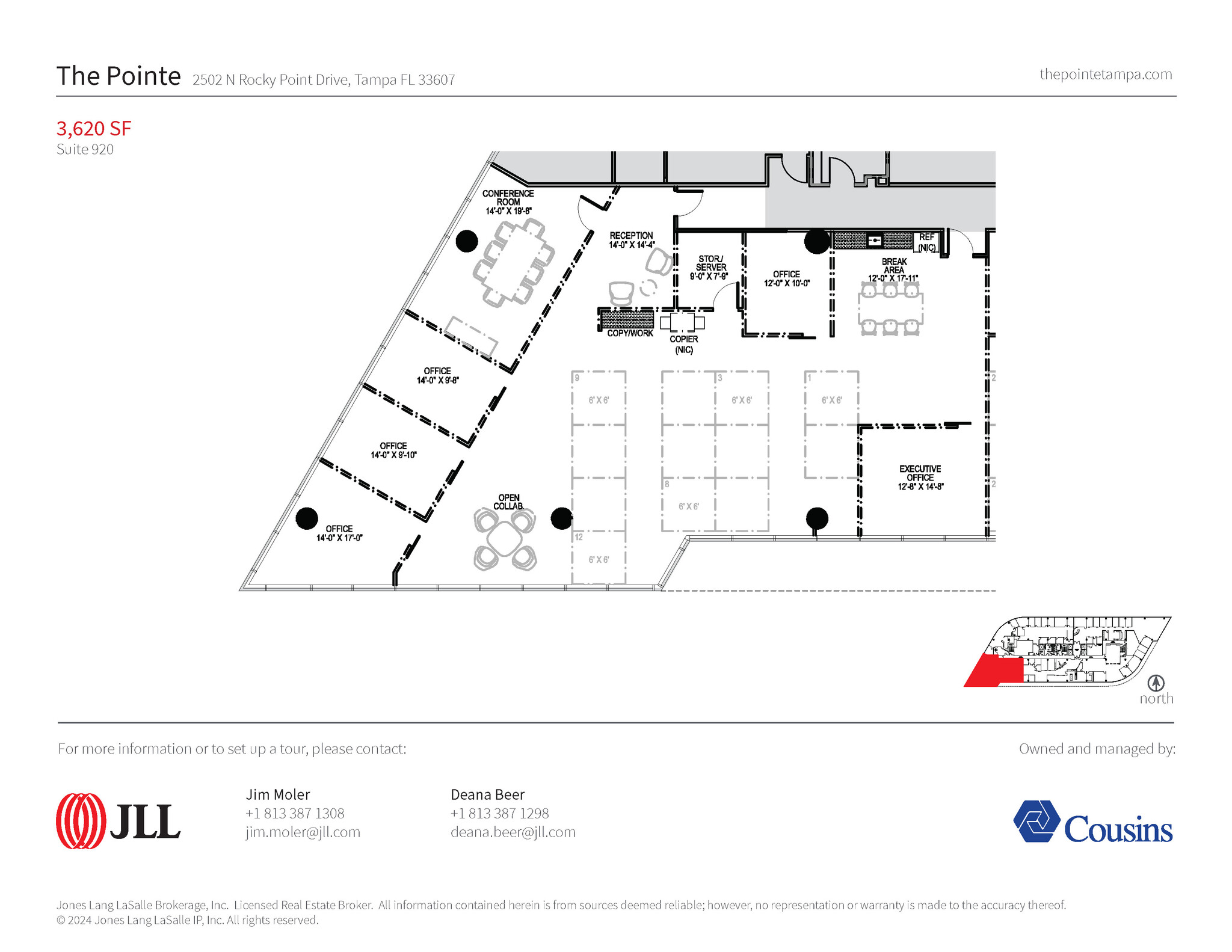 2502 N Rocky Point Dr, Tampa, FL for lease Floor Plan- Image 1 of 2