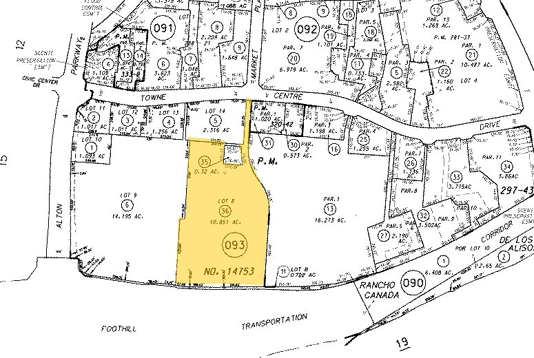 26532 Towne Centre Dr, Foothill Ranch, CA for lease - Plat Map - Image 2 of 22