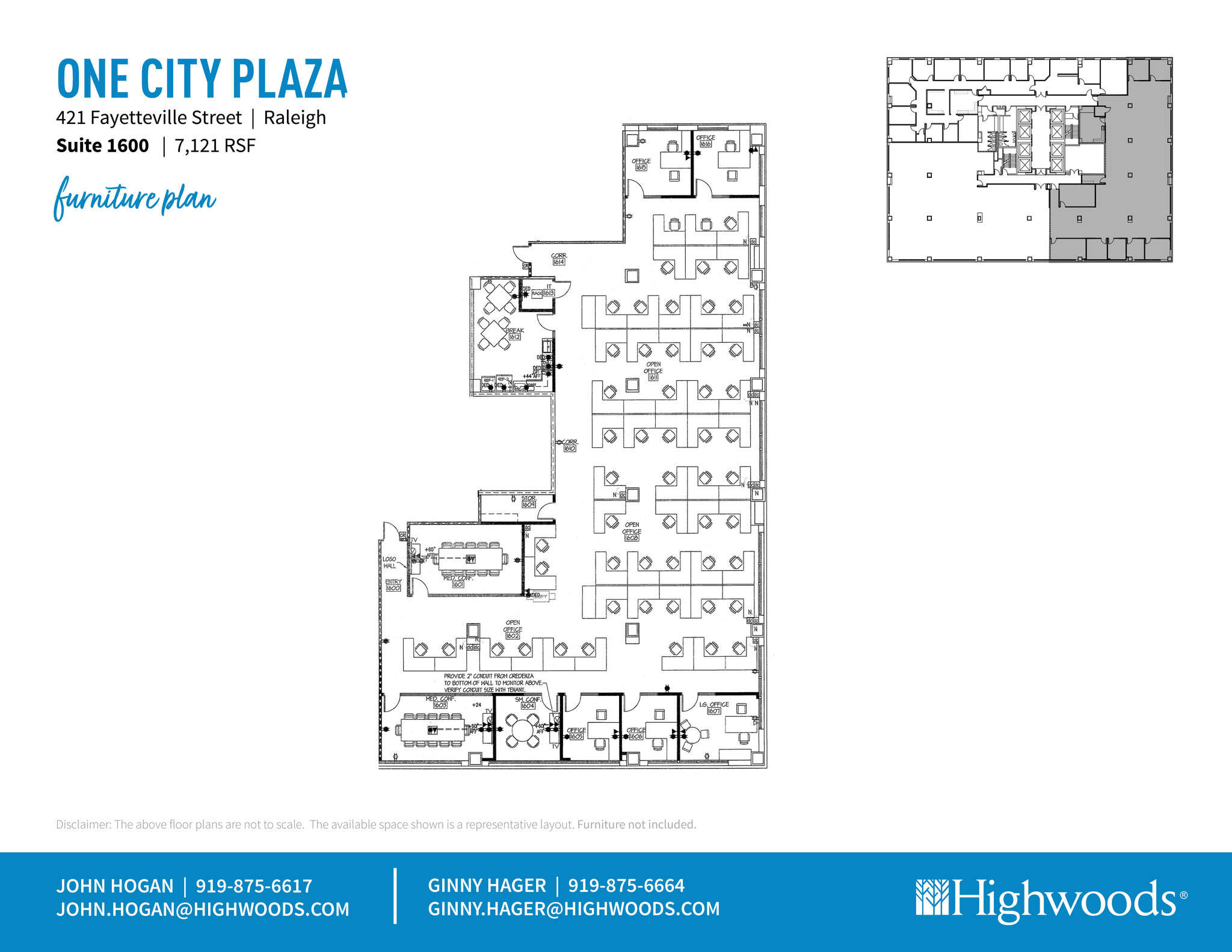 421 Fayetteville St, Raleigh, NC for lease Floor Plan- Image 1 of 2