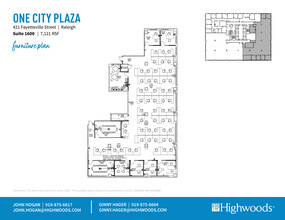 421 Fayetteville St, Raleigh, NC for lease Floor Plan- Image 1 of 2