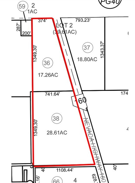 1870 N Nevada Highway 160, Pahrump, NV for sale - Plat Map - Image 3 of 3