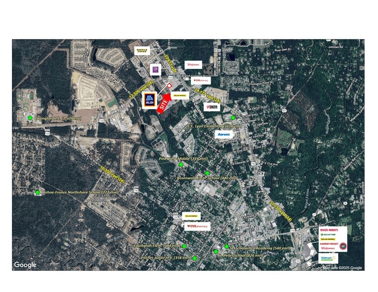 2100 Collins Blvd, Covington, LA for lease - Aerial - Image 3 of 3