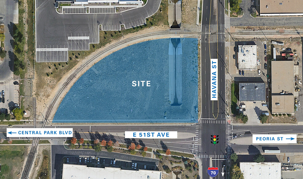 NWC E 51st & Havana St, Denver, CO for lease - Aerial - Image 1 of 2