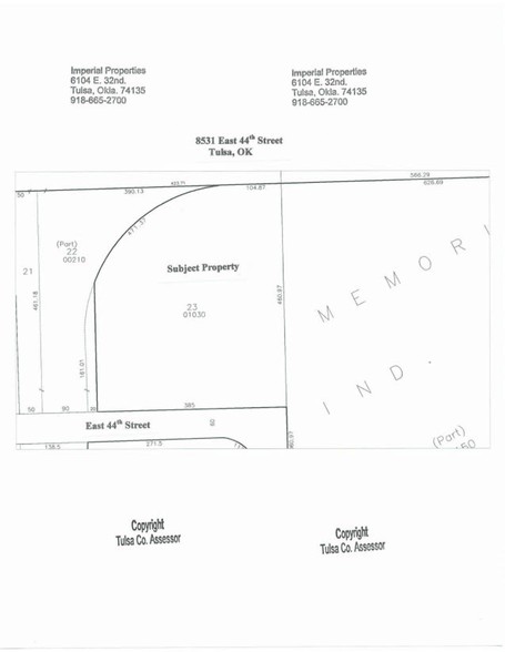 8531 E 44th St, Tulsa, OK for lease - Plat Map - Image 2 of 3