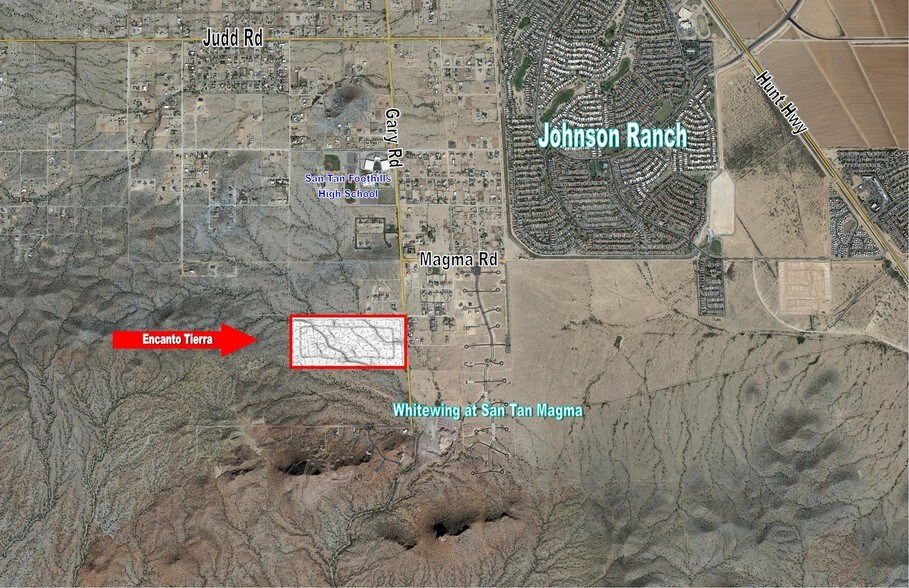 S Of The Swc At Gary & Magma Rds, San Tan Valley, AZ for sale - Encanto Tierra Aerial - Image 1 of 1