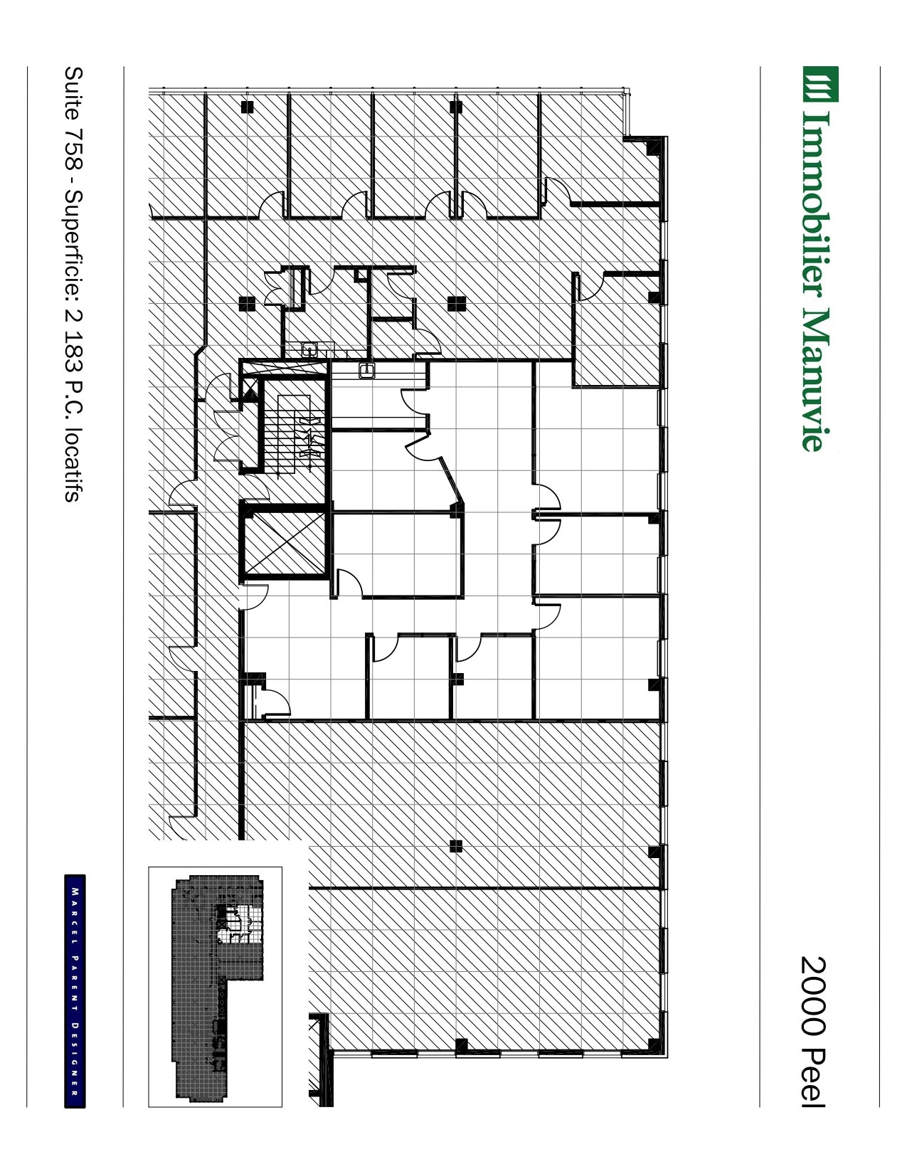 2000 Rue Peel, Montréal, QC for lease Floor Plan- Image 1 of 1