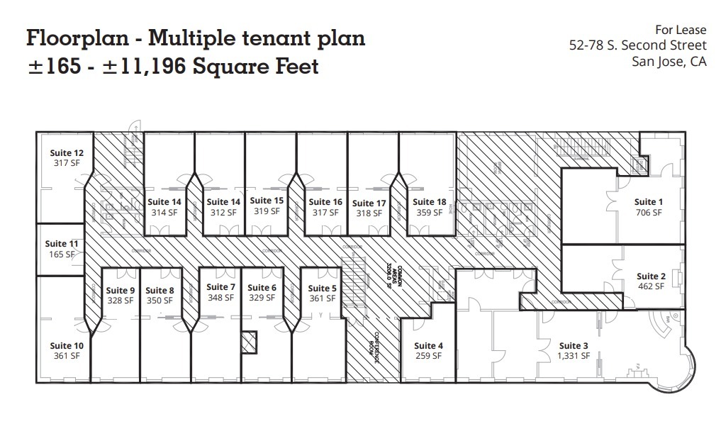 52-78 E Santa Clara St, San Jose, CA for lease Floor Plan- Image 1 of 1